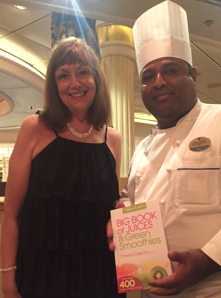 Cruise Chef receives book from Cherie!